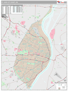 St. Louis City County, MO Digital Map Premium Style